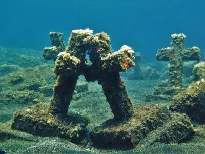 Malpique Kreuze La Palma Tauchen Wandern Strand Urlaub Friedhof unterwasser atlantik