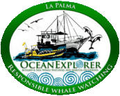 La Palma Whale Watching Ocean Explorer Logo Wale Delfine Inia Bussard Flipper Logo aktivitäten sehenswürdigkeiten